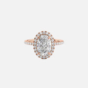  The Lenny Oval Moissanite Ring 18k Rose Gold 001