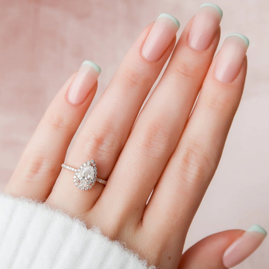  The Lenny Pear Lab Diamond Ring 18k Rose Gold 004 Final