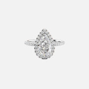  The Lenny Pear Lab Diamond Ring 18k White Gold 001