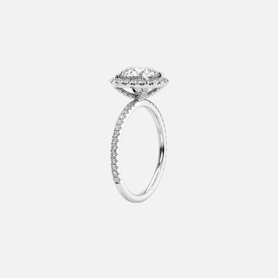  The Lenny Radiant Lab Diamond Ring 14k White Gold 002