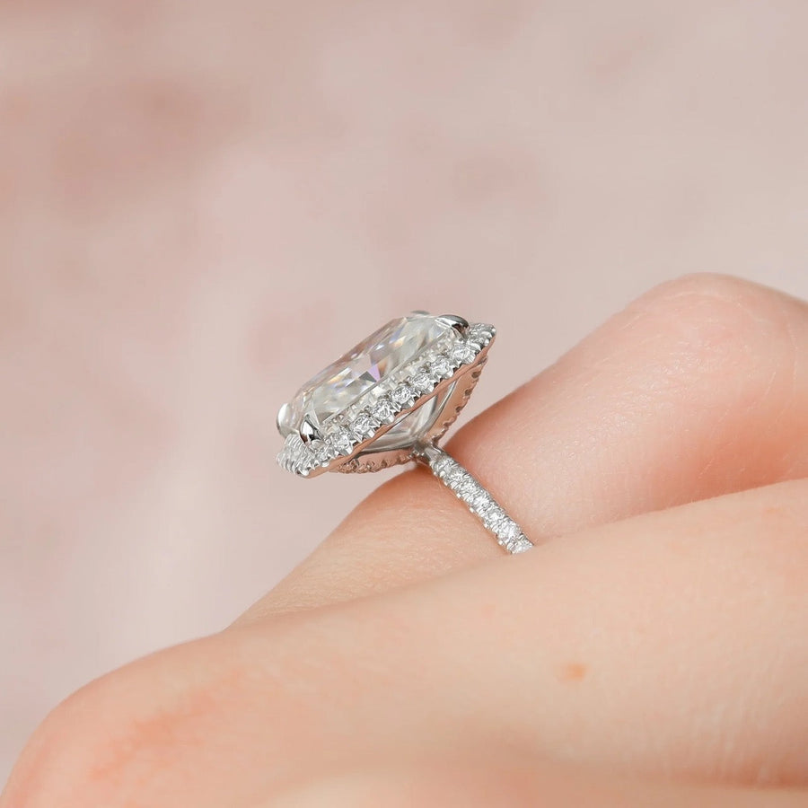  The Lenny Radiant Lab Diamond Ring 14k White Gold 004 Final