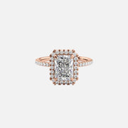  The Lenny Radiant Moissanite Ring 14k Rose Gold 001