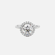  The Lenny Round Lab Diamond Ring 18k White Gold 001