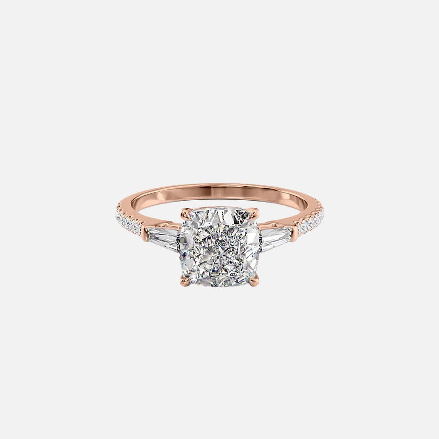The Leona Cushion Pave Moissanite Ring - KNT - Engagement Rings, Wedding Bands & Fine Jewelry