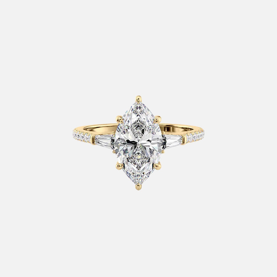 The Leona Marquise Pave Moissanite Ring - KNT - Engagement Rings, Wedding Bands & Fine Jewelry