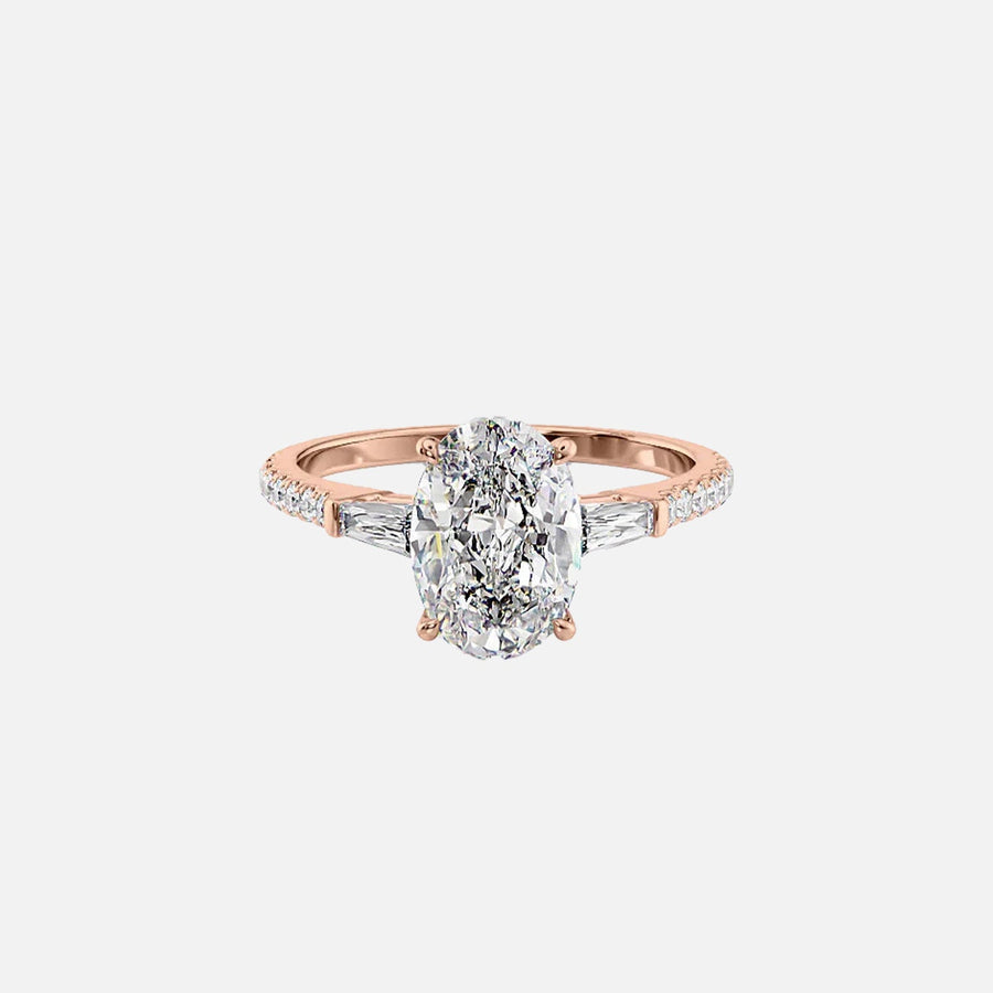 The Leona Oval Pave Moissanite Ring - KNT - Engagement Rings, Wedding Bands & Fine Jewelry