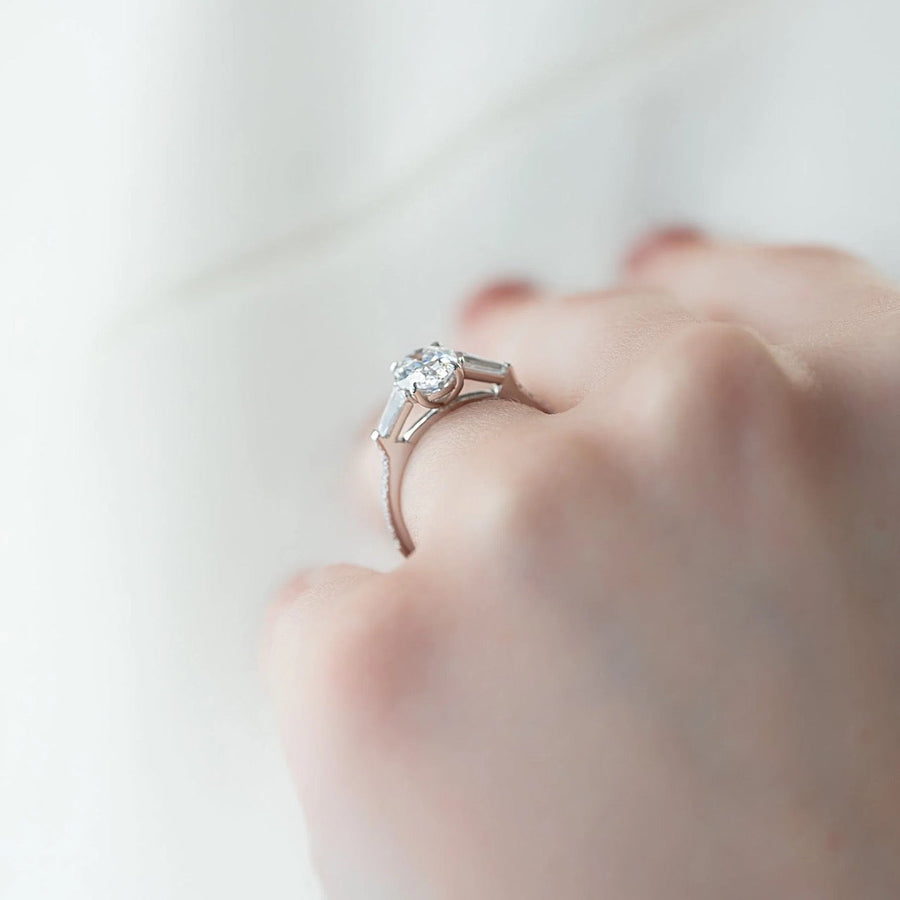 The Leona Oval Pave Moissanite Ring - KNT - Engagement Rings, Wedding Bands & Fine Jewelry
