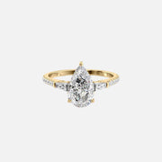 The Leona Pear Pave Moissanite Ring - KNT - Engagement Rings, Wedding Bands & Fine Jewelry