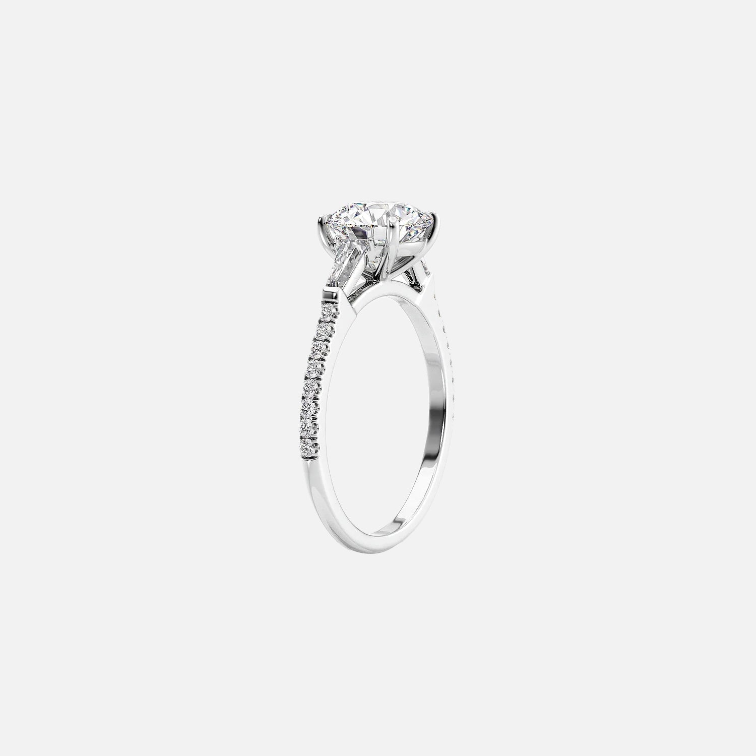 The Leona Round Pave Moissanite Ring - KNT - Engagement Rings, Wedding Bands & Fine Jewelry