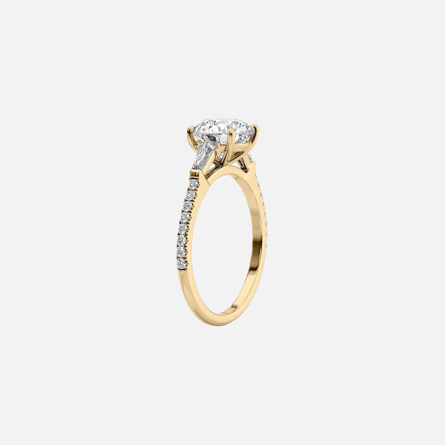 The Leona Round Pave Moissanite Ring - KNT - Engagement Rings, Wedding Bands & Fine Jewelry