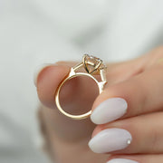 The Leona Round Pave Moissanite Ring - KNT - Engagement Rings, Wedding Bands & Fine Jewelry