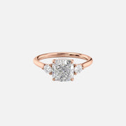  The Lia Cushion Lab Diamond Ring 14k Rose Gold 001