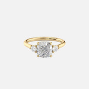 The Lia Cushion Lab Diamond Ring 14k Yellow Gold 001
