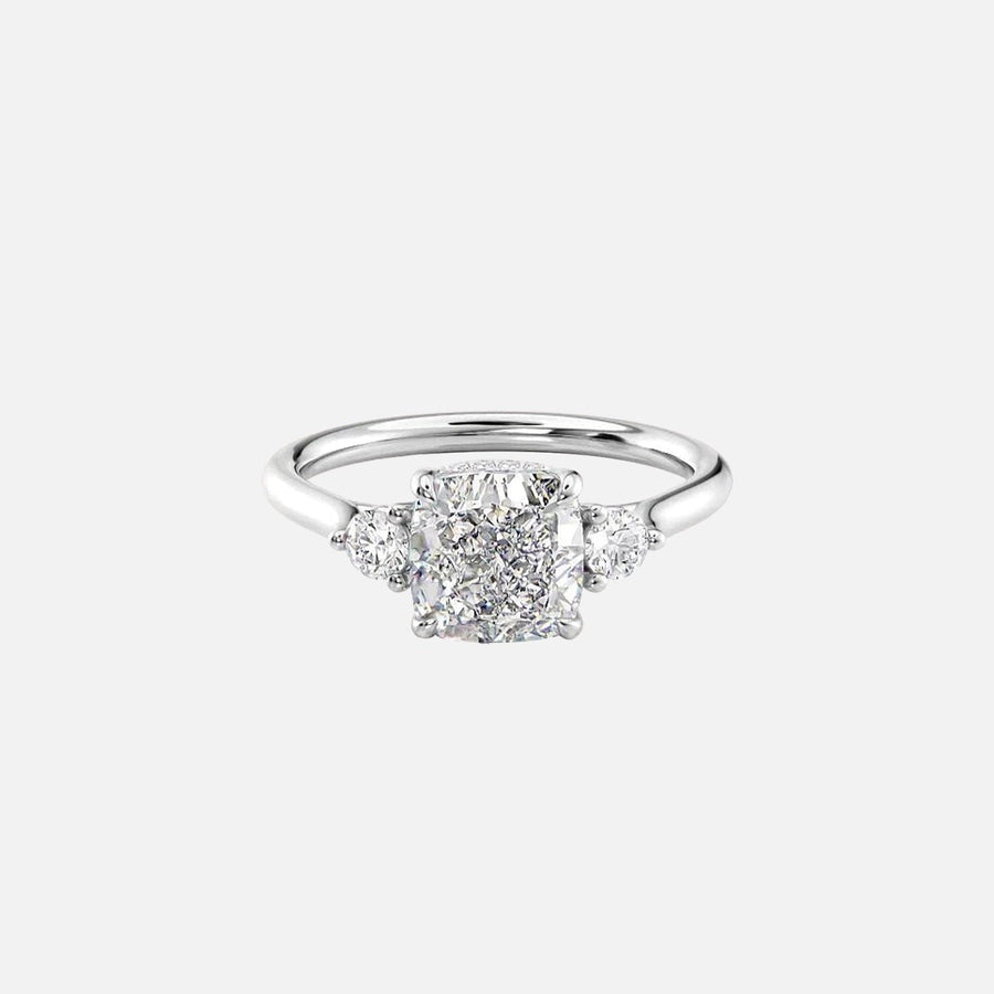  The Lia Cushion Lab Diamond Ring 18k White Gold 001