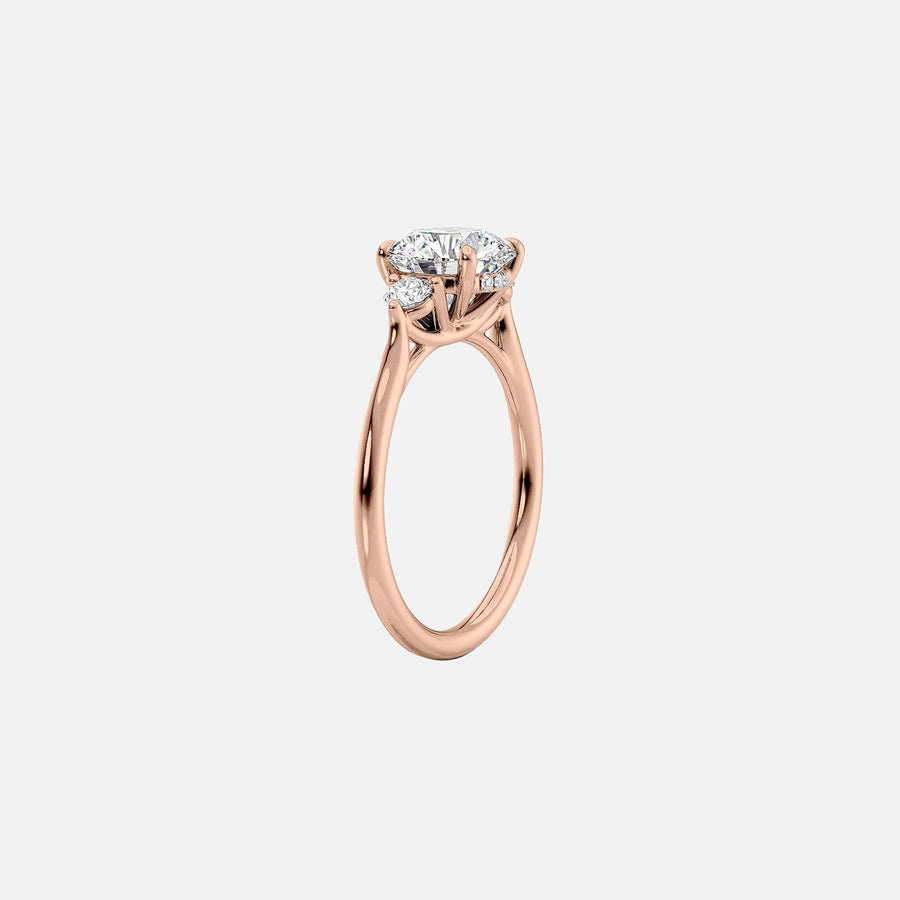  The Lia Oval Moissanite Ring 14k Rose Gold 002