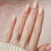  The Lia Oval Moissanite Ring 14k Rose Gold 003