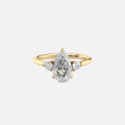 The Lia Pear Moissanite Ring 14k Yellow Gold 001