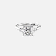  The Lia Princess Lab Diamond Ring 18k White Gold 001