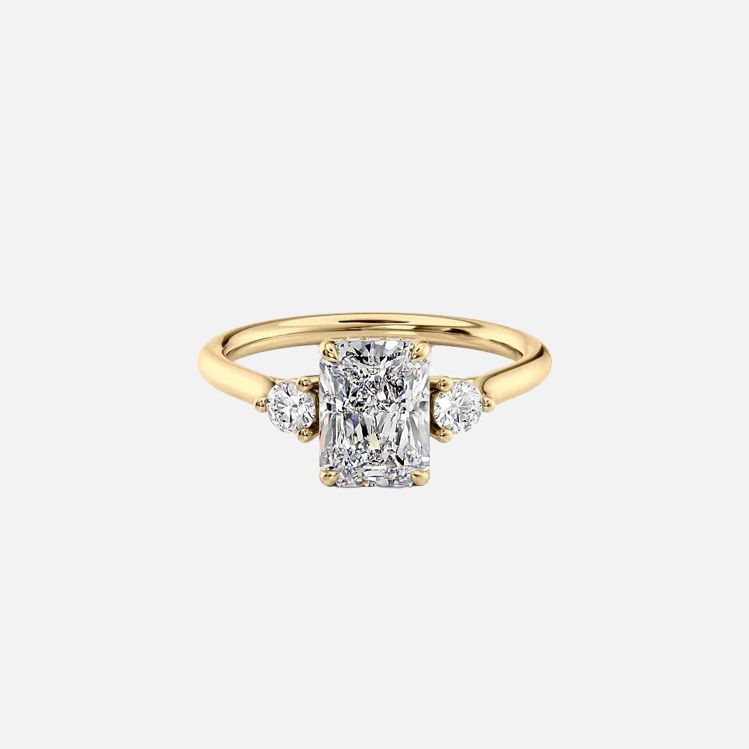 The Lia Radiant Lab Diamond Ring 14k Yellow Gold 001