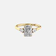  The Lia Radiant Lab Diamond Ring 18k Yellow Gold 001