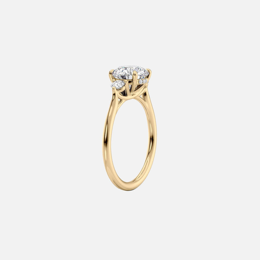  The Lia Round Lab Diamond Ring 14k Yellow Gold 002