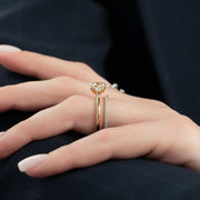  The Lia Round Lab Diamond Ring 14k Yellow Gold 003