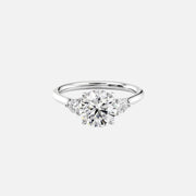  The Lia Round Lab Diamond Ring 18k White Gold 001