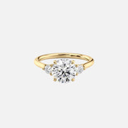  The Lia Round Lab Diamond Ring 18k Yellow Gold 001