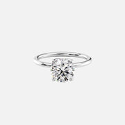  The Lisa Round Moissanite Ring 14k White Gold 001