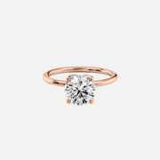  The Lisa Round Moissanite Ring 18k Rose Gold 001