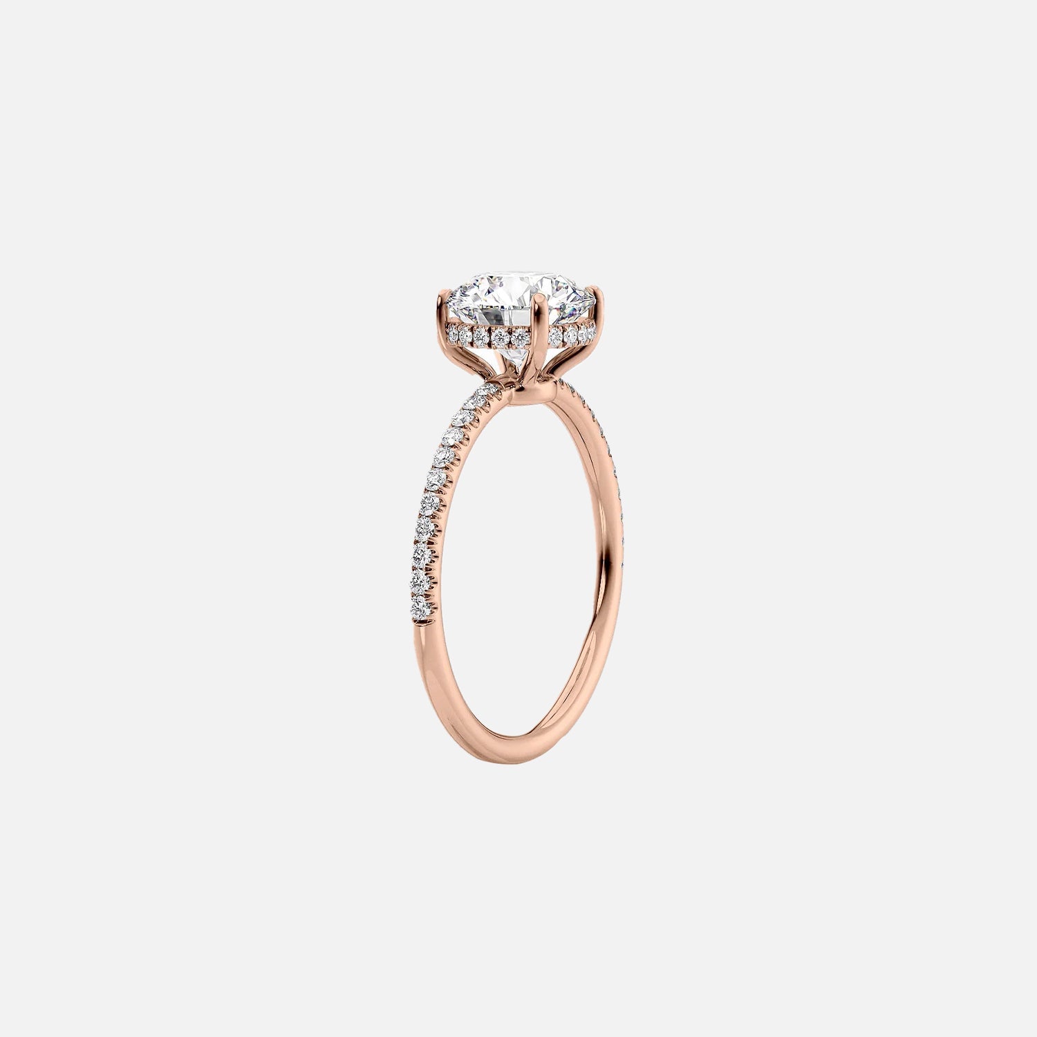  The Mandy Cushion Moissanite Ring 14k Rose Gold 002