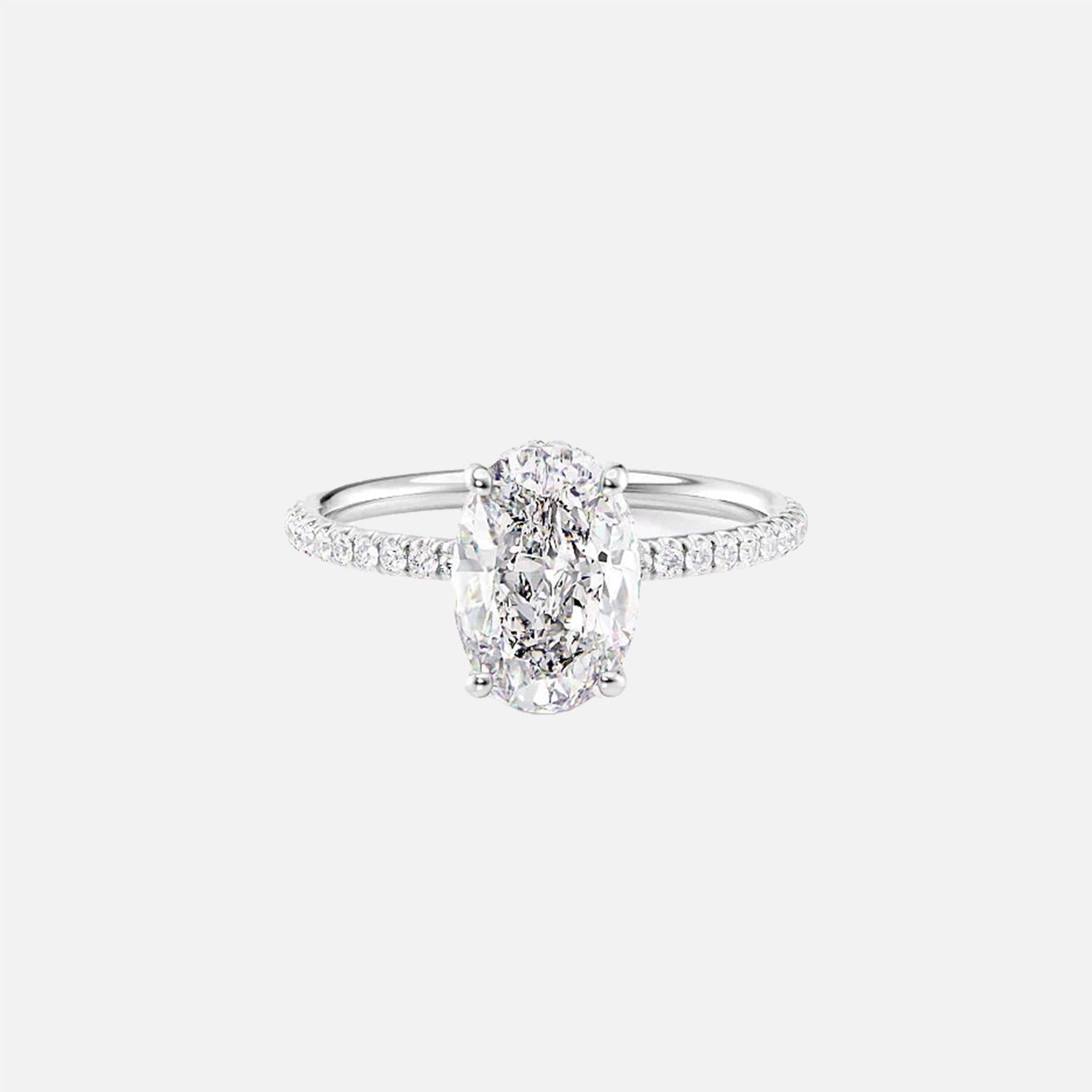  The Mandy Oval Lab Diamond Ring 14k White Gold 001