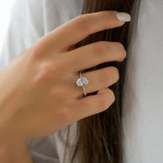  The Mandy Oval Moissanite Ring 18k White Gold 003