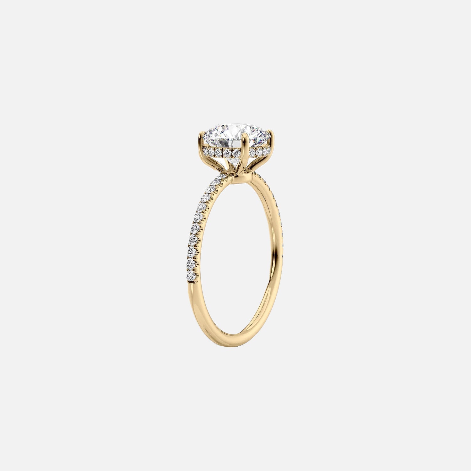  The Mandy Radiant Moissanite Ring 14k Yellow Gold 002