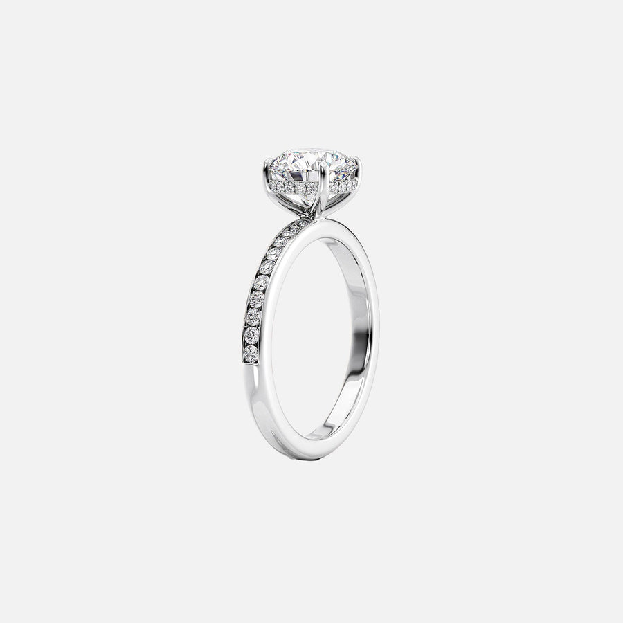  The Marilyn Cushion Moissanite Ring 18k White Gold 002