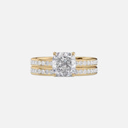  The Marilyn Cushion Moissanite Ring 18k Yellow Gold 003