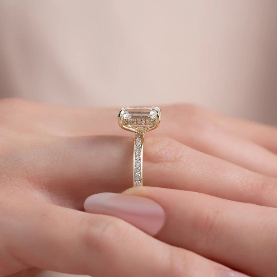  The Marilyn Emerald Moissanite Ring 14k Yellow Gold 005 Final