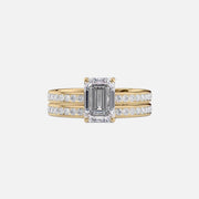  The Marilyn Emerald Moissanite Ring 18k Yellow Gold 003