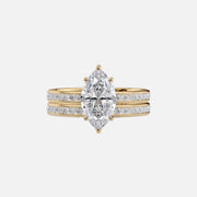  The Marilyn Marquise Lab Diamond Ring 18k Yellow Gold 003