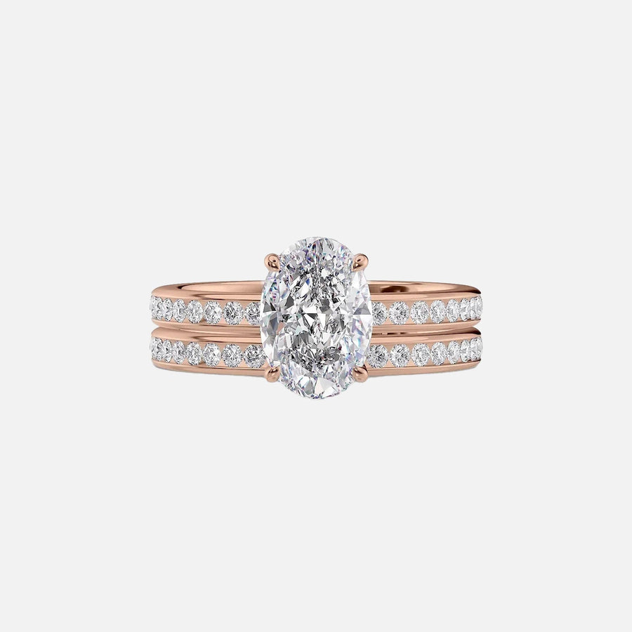  The Marilyn Oval Lab Diamond Ring 14k Rose Gold 003