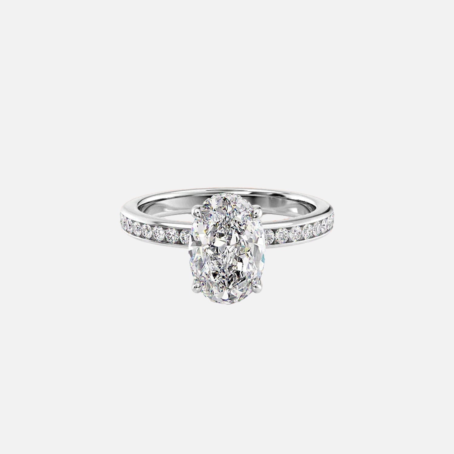  The Marilyn Oval Lab Diamond Ring 14k White Gold 001