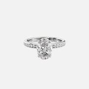  The Marilyn Oval Lab Diamond Ring 14k White Gold 001
