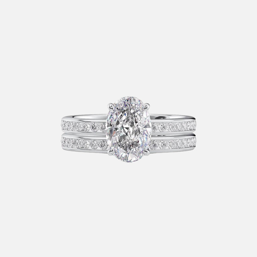  The Marilyn Oval Lab Diamond Ring 14k White Gold 003