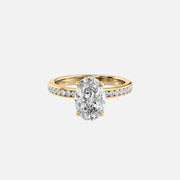 The Marilyn Oval Lab Diamond Ring 14k Yellow Gold 001