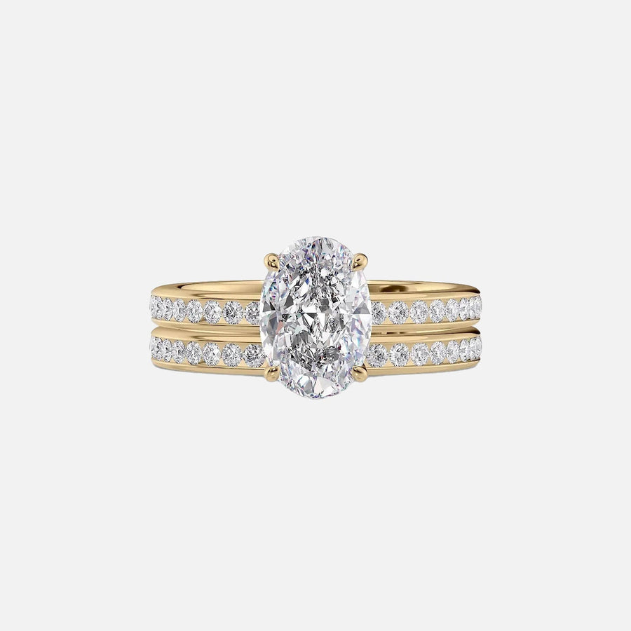  The Marilyn Oval Lab Diamond Ring 14k Yellow Gold 003
