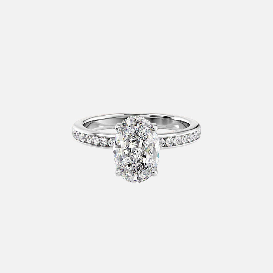  The Marilyn Oval Lab Diamond Ring 18k White Gold 001