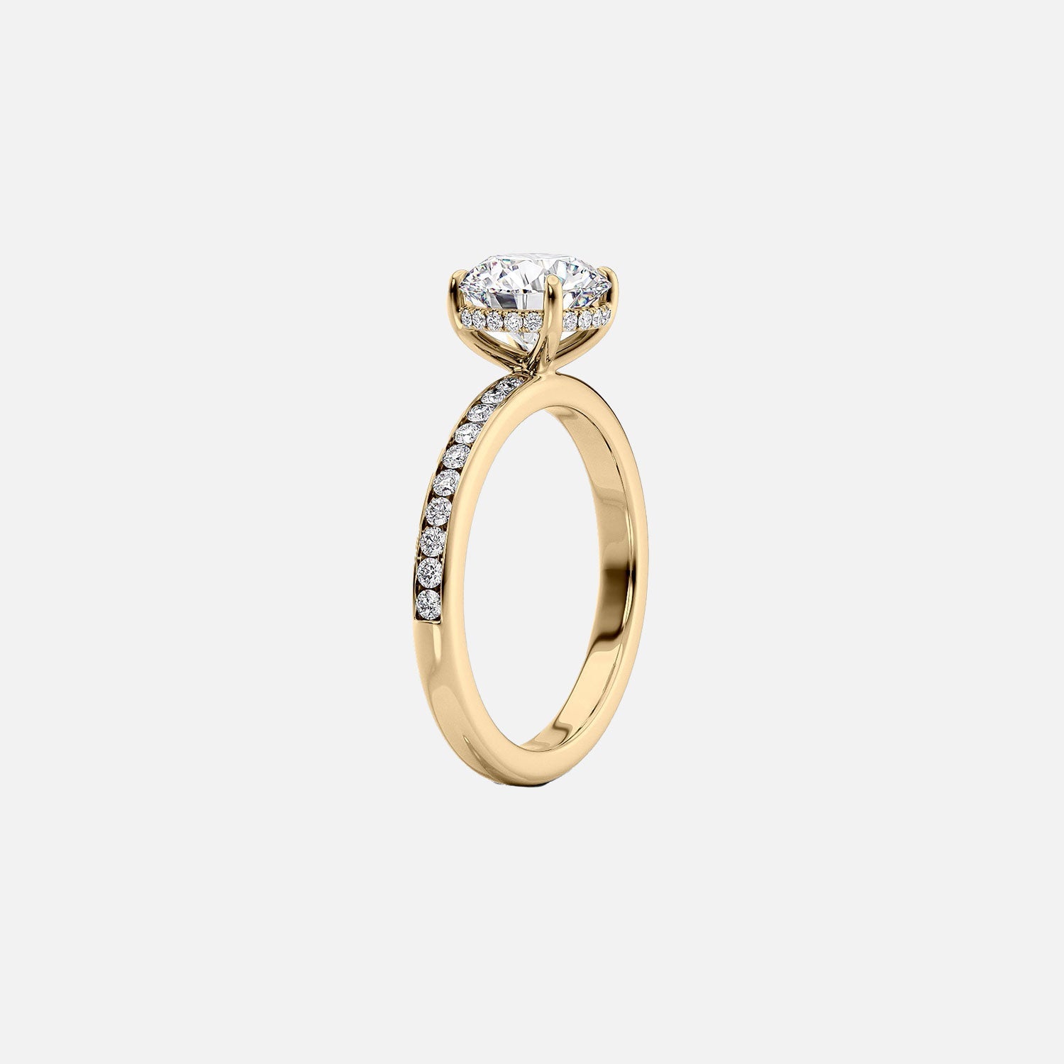  The Marilyn Oval Moissanite Ring 14k Yellow Gold 002