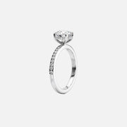 The Marilyn Oval Moissanite Ring 18k White Gold 002