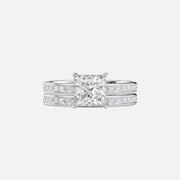  The Marilyn Princess Moissanite Ring 14k White Gold 003