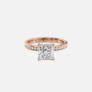  The Marilyn Princess Moissanite Ring 18k Rose Gold 001